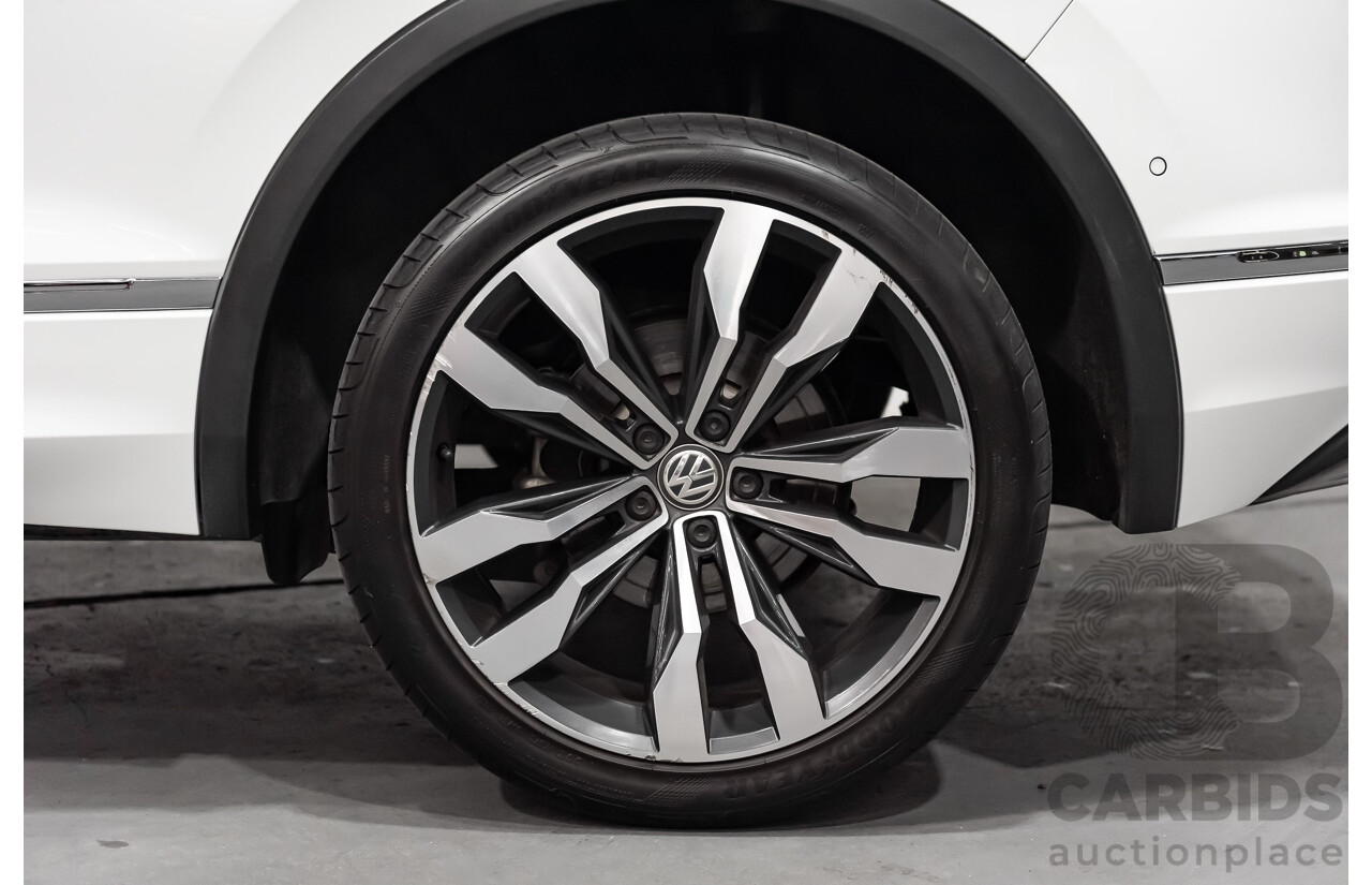 9/2019 Volkswagen Tiguan 162 TSI R-Line (4x4) 4d Wagon White 2.0L Turbo