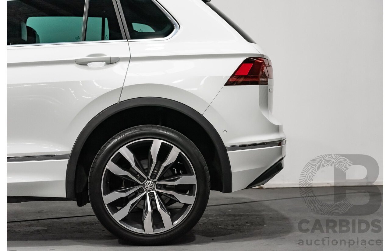 9/2019 Volkswagen Tiguan 162 TSI R-Line (4x4) 4d Wagon White 2.0L Turbo