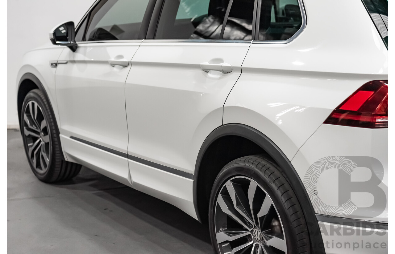 9/2019 Volkswagen Tiguan 162 TSI R-Line (4x4) 4d Wagon White 2.0L Turbo