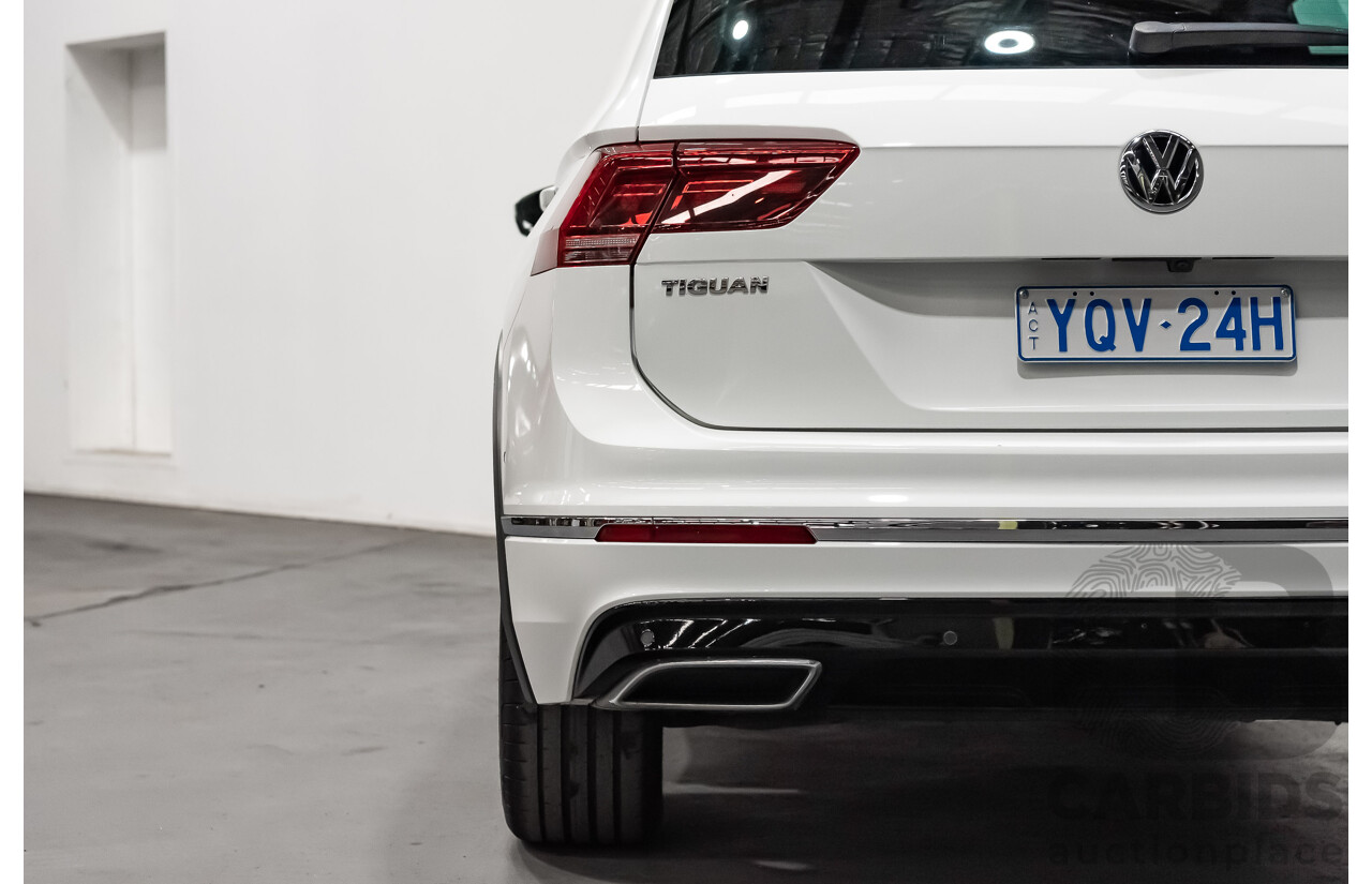 9/2019 Volkswagen Tiguan 162 TSI R-Line (4x4) 4d Wagon White 2.0L Turbo