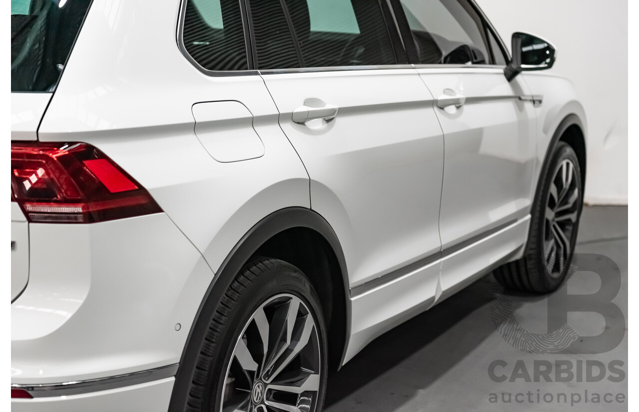9/2019 Volkswagen Tiguan 162 TSI R-Line (4x4) 4d Wagon White 2.0L Turbo