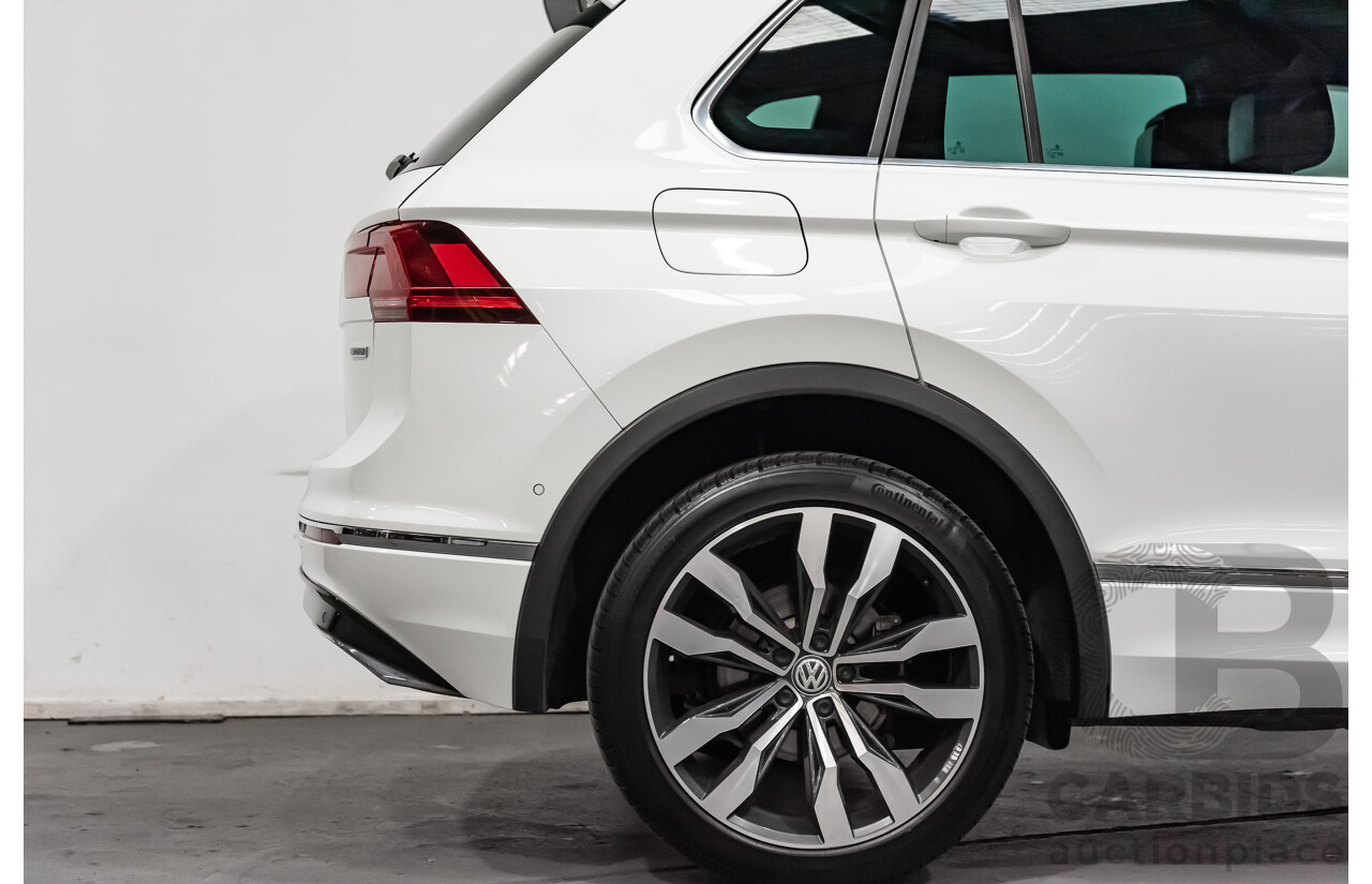 9/2019 Volkswagen Tiguan 162 TSI R-Line (4x4) 4d Wagon White 2.0L Turbo
