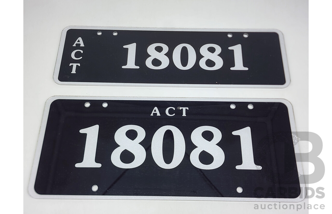 ACT 5-Digit Number Plate - 18081