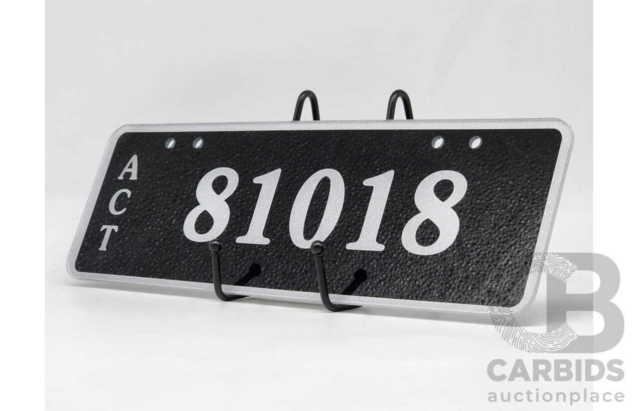 ACT 5- Digit Numerical Number Plate - 81018