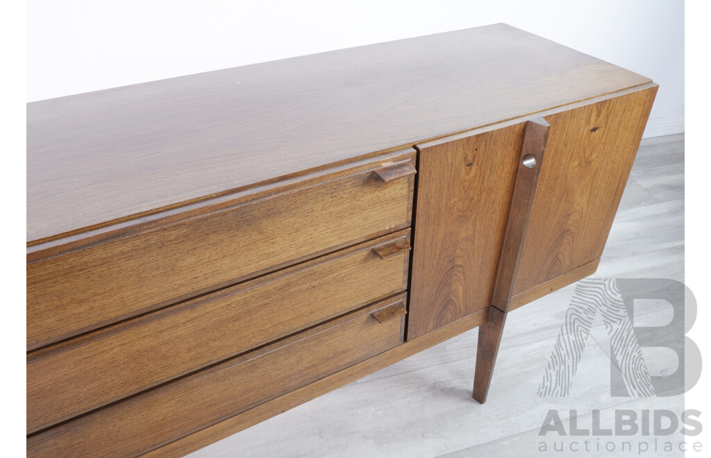 Mid Century Sideboard with with Cut Out Handles