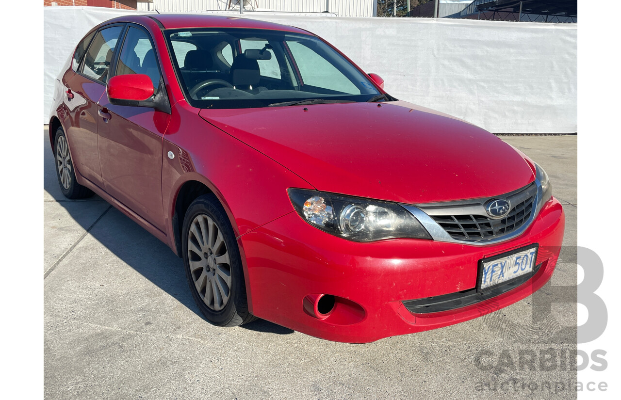 8/2009 Subaru Impreza R (awd) MY09 5d Hatchback Red 2.0L