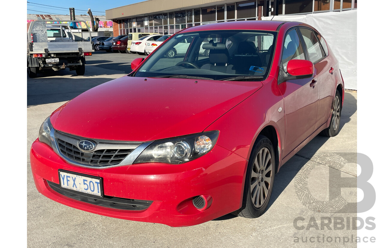8/2009 Subaru Impreza R (awd) MY09 5d Hatchback Red 2.0L