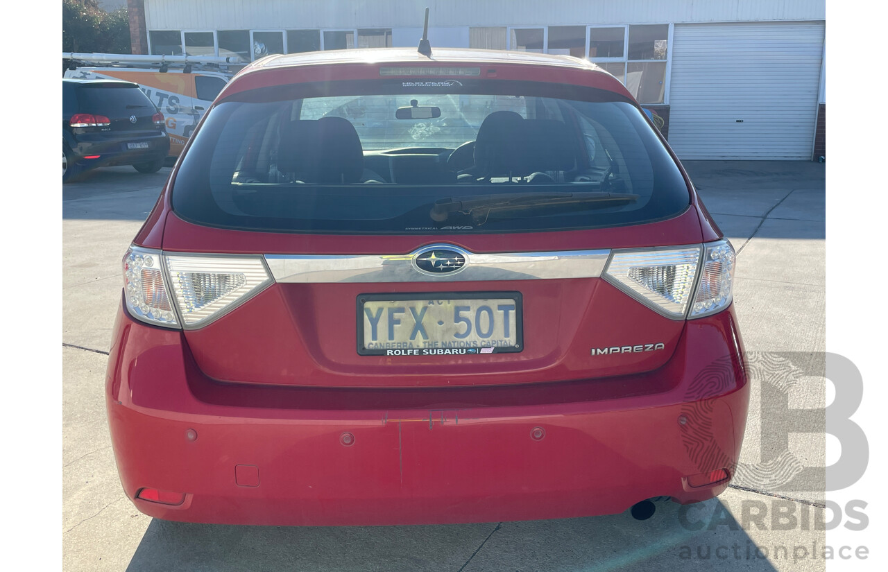 8/2009 Subaru Impreza R (awd) MY09 5d Hatchback Red 2.0L