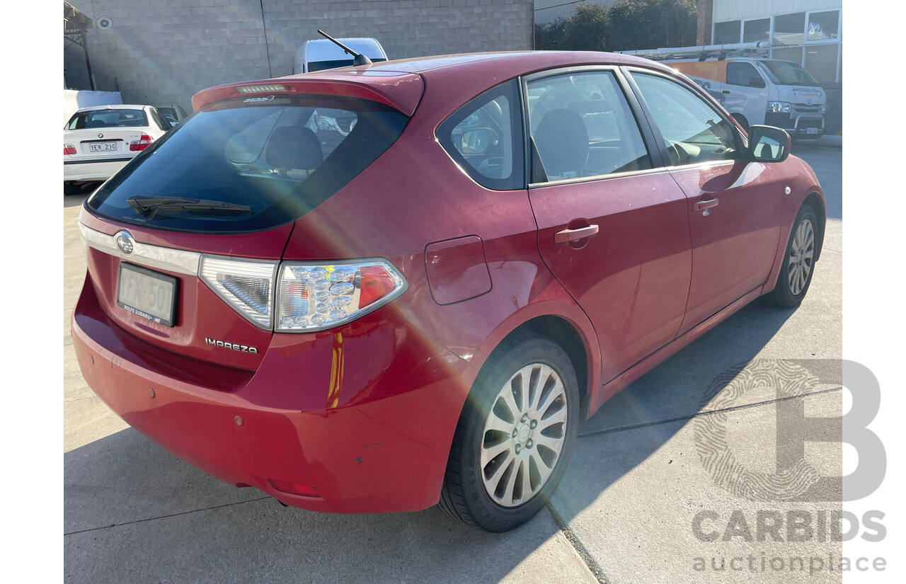 8/2009 Subaru Impreza R (awd) MY09 5d Hatchback Red 2.0L
