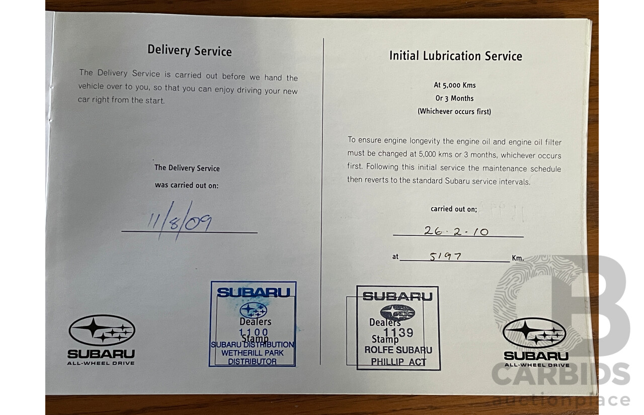 8/2009 Subaru Impreza R (awd) MY09 5d Hatchback Red 2.0L
