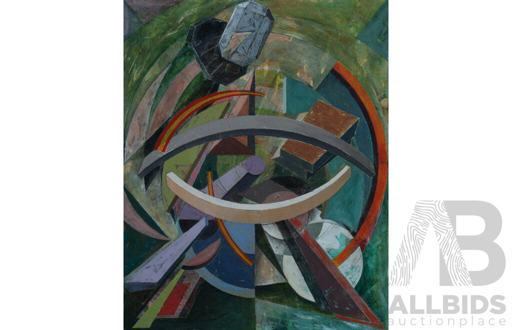 Rhett Brewer (born 1952), Holder and Held, 1989, Oil on Canvas, 50 x 40cm