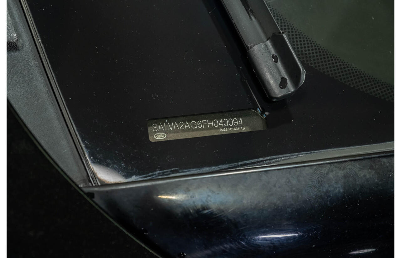 3/2015 Range Rover Evoque Si4 PURE LV MY15 5d Wagon Santorini Black Turbo 2.0L