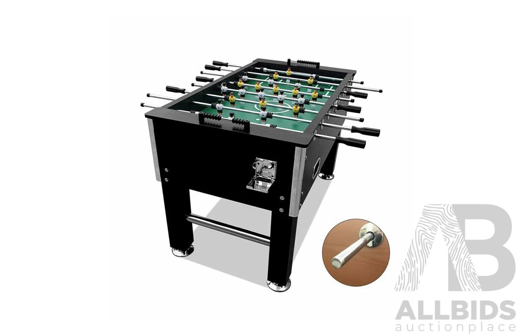 Heavy-Duty Soccer Football Table with Solid Steel Rods - Black - ORP$408.00