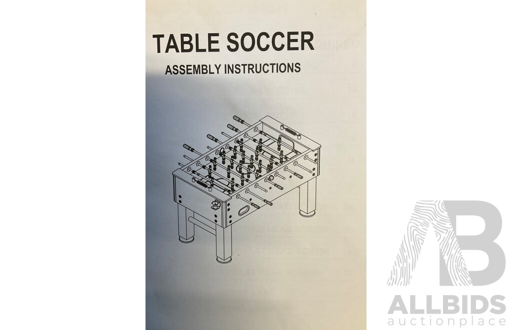 Heavy-Duty Soccer Football Table with Solid Steel Rods - Black - ORP$408.00