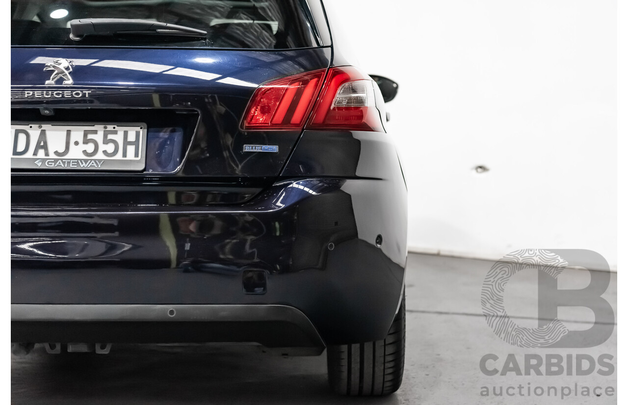 8/2015 Peugeot 308 Allure Premium BLUE HDI T9 5d Hatchback Metallic Blue Turbo Diesel 2.0L