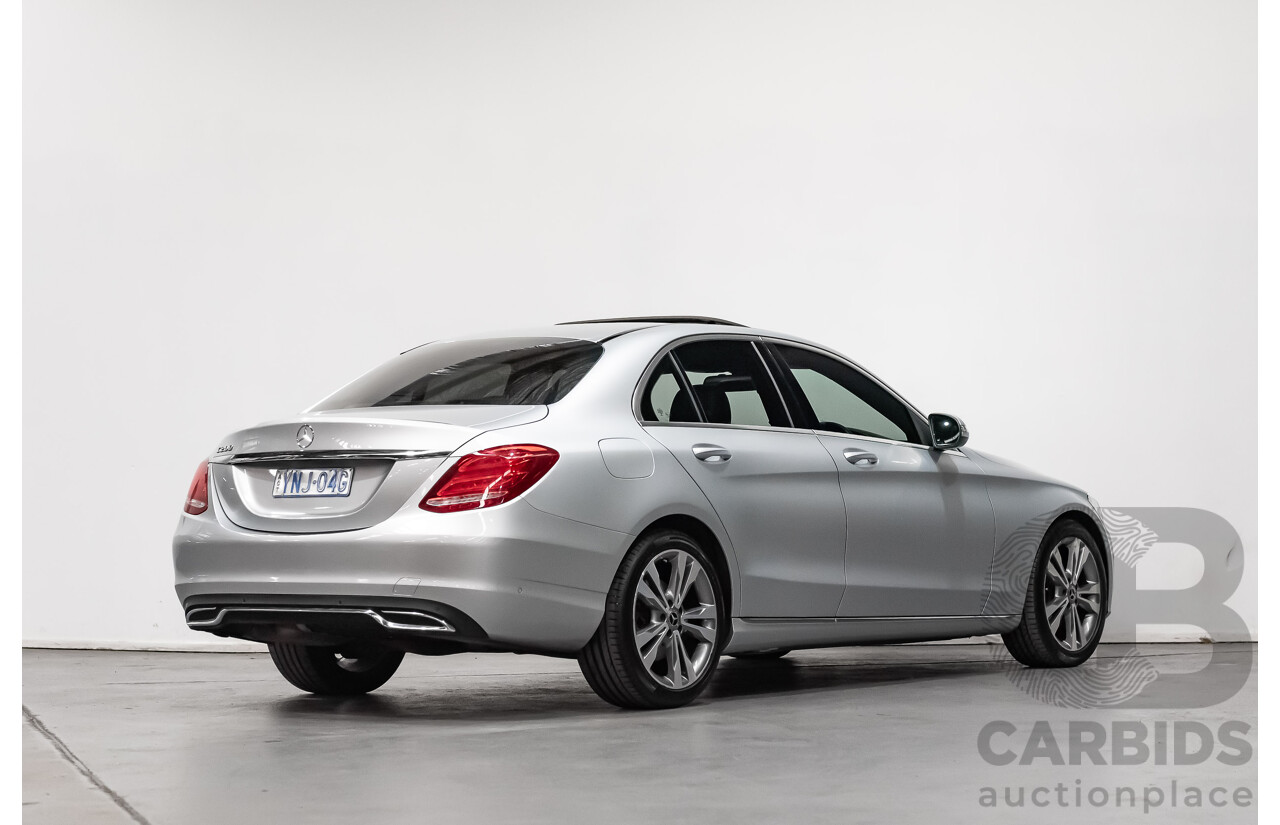 5/2017 Mercedes Benz C200 W205 MY16 4d Sedan Iridium Silver Metallic Turbo 2.0L