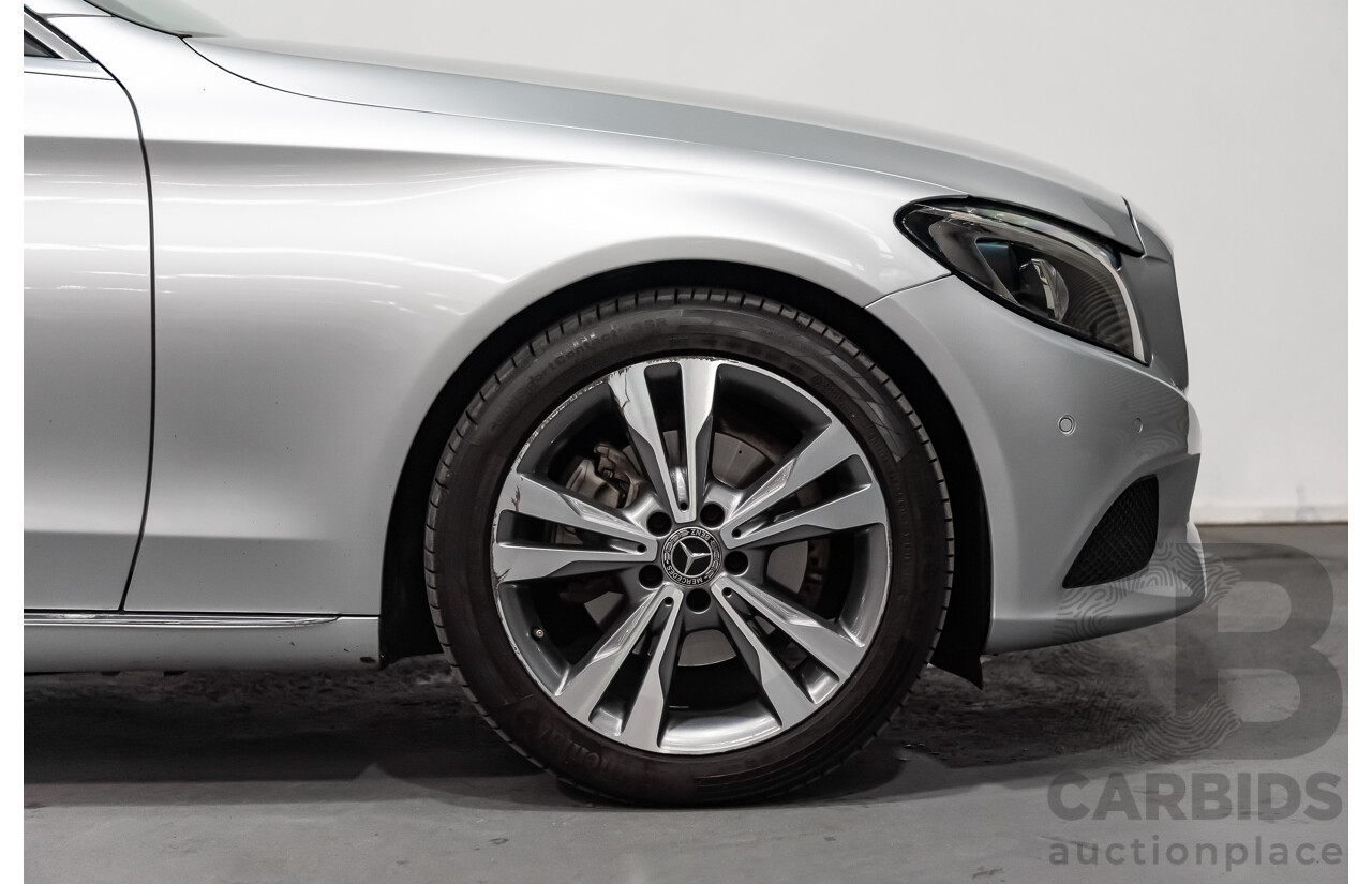 5/2017 Mercedes Benz C200 W205 MY16 4d Sedan Iridium Silver Metallic Turbo 2.0L
