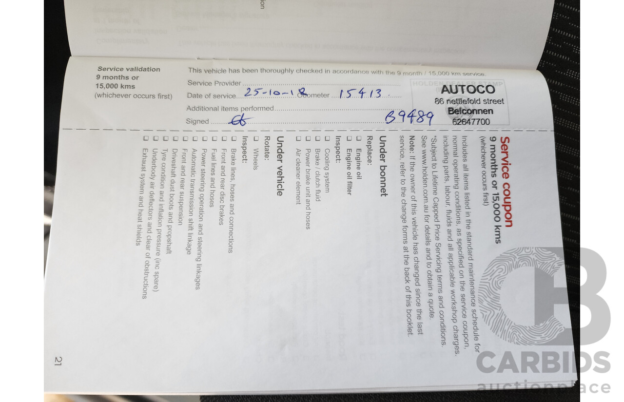 7/2017 Holden Commodore Evoke VF11 4d Sportwagon White V6 3.0L