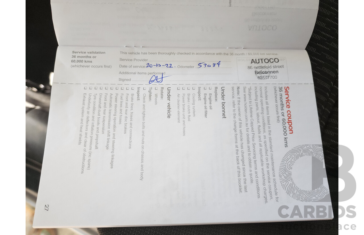 7/2017 Holden Commodore Evoke VF11 4d Sportwagon White V6 3.0L