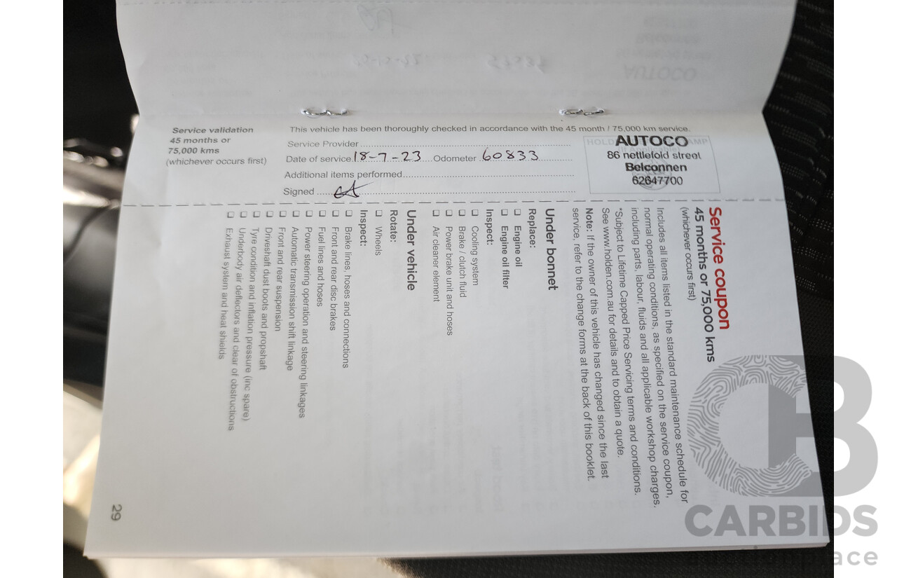 7/2017 Holden Commodore Evoke VF11 4d Sportwagon White V6 3.0L