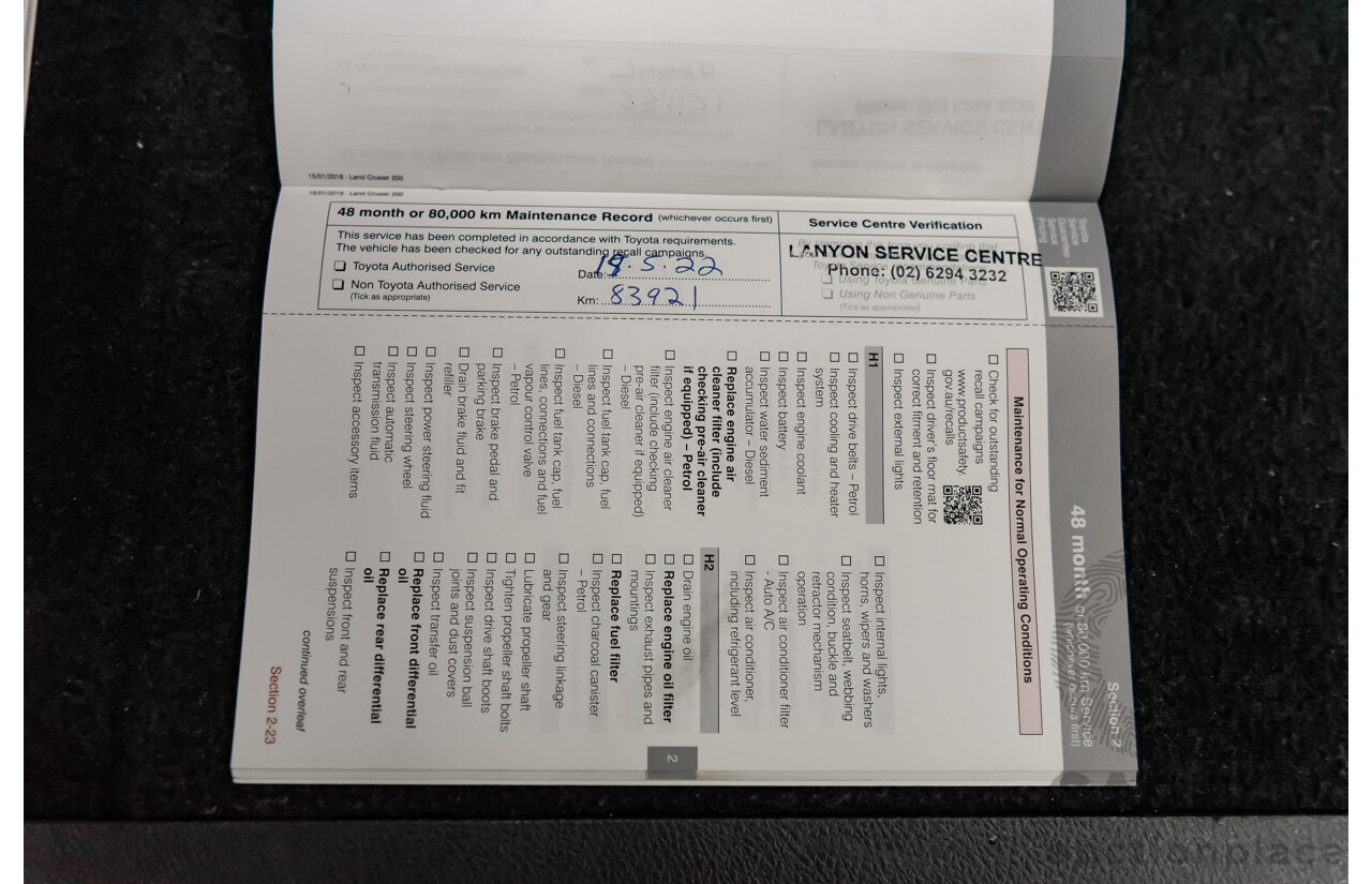 8/2018 Toyota Landcruiser GXL (4x4) VDJ200R MY19 4d Wagon White Turbo Diesel V8 4.5L - 8 Seater