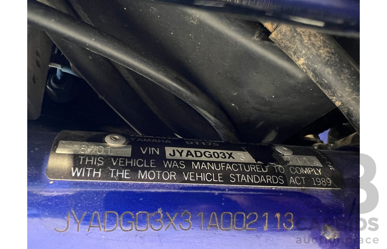 8/2001 Yamaha DT 175cc 2 Stroke Motorcycle