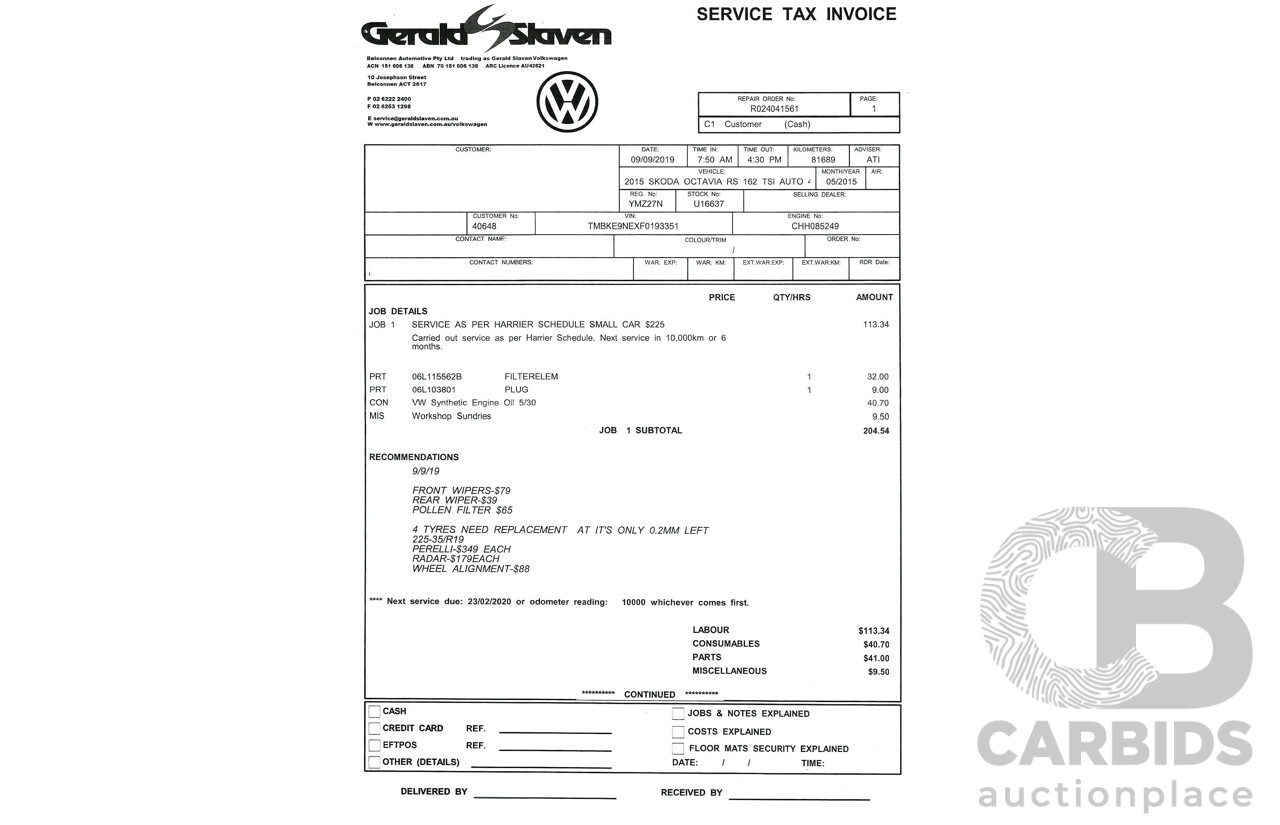5/2015 Skoda Octavia RS162 TSI NE MY15 4d Wagon Grey Turbo 2.0L