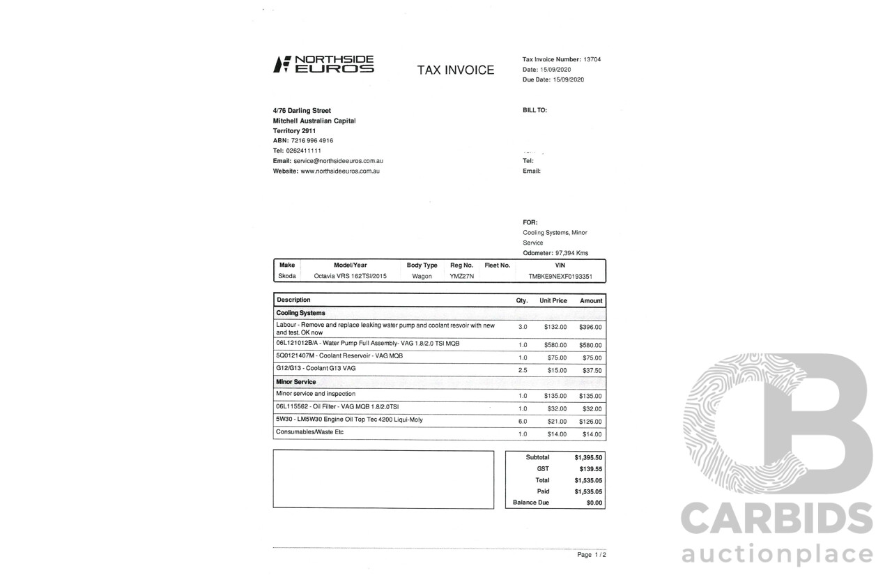 5/2015 Skoda Octavia RS162 TSI NE MY15 4d Wagon Grey Turbo 2.0L