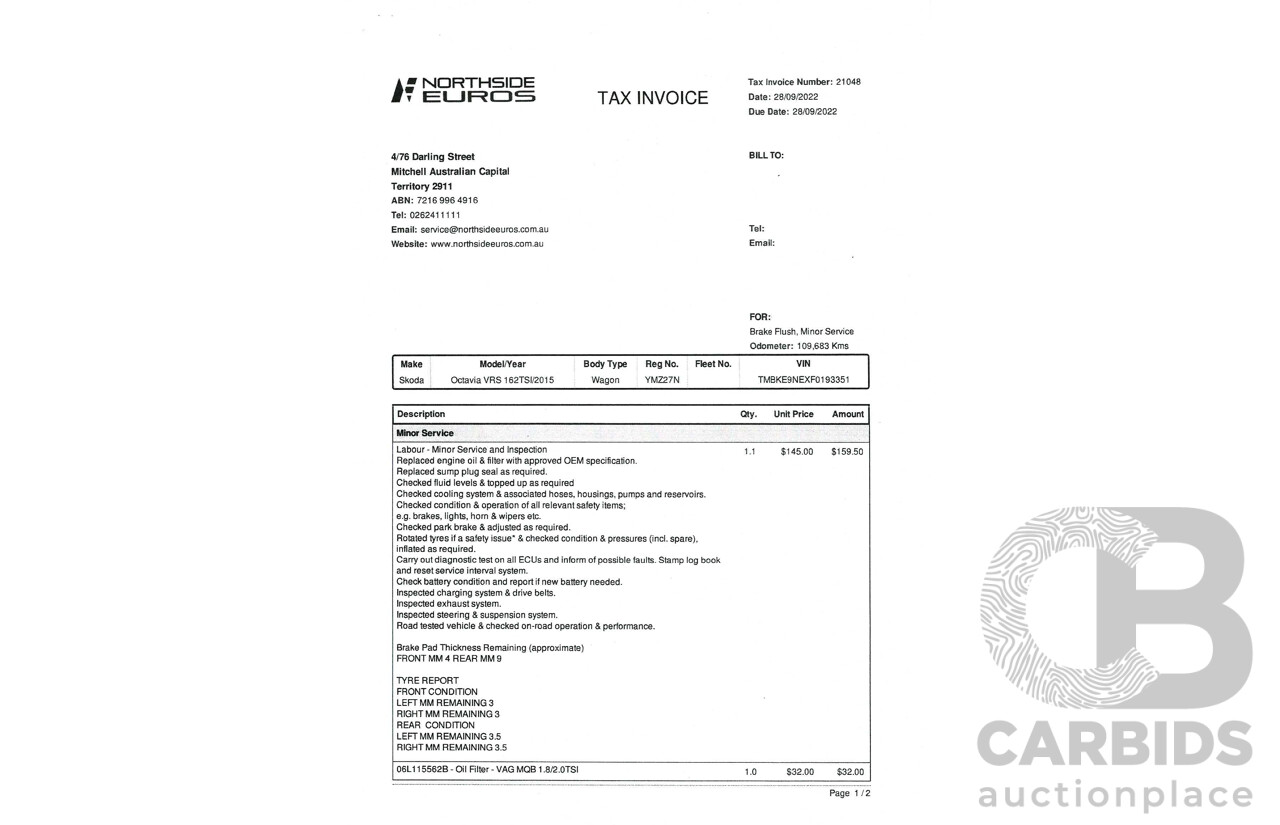 5/2015 Skoda Octavia RS162 TSI NE MY15 4d Wagon Grey Turbo 2.0L