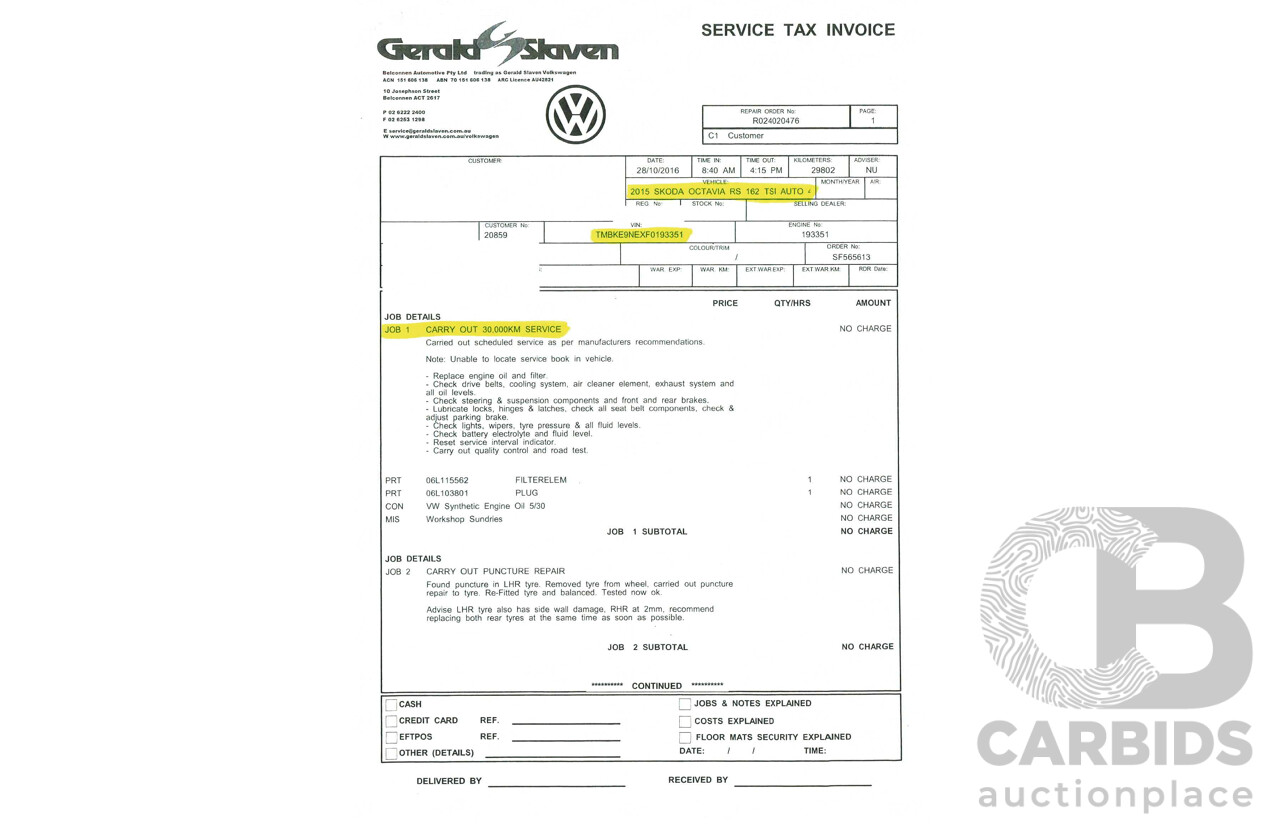 5/2015 Skoda Octavia RS162 TSI NE MY15 4d Wagon Grey Turbo 2.0L