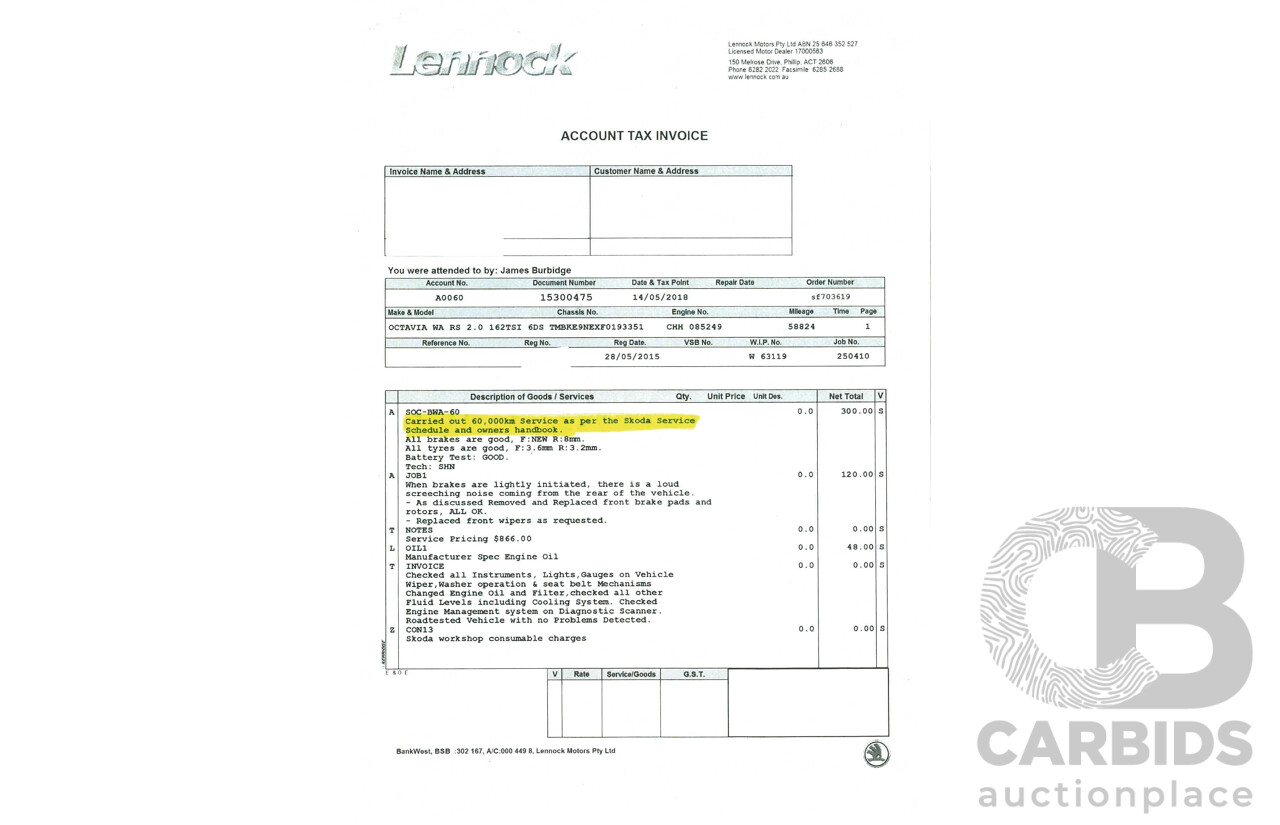 5/2015 Skoda Octavia RS162 TSI NE MY15 4d Wagon Grey Turbo 2.0L