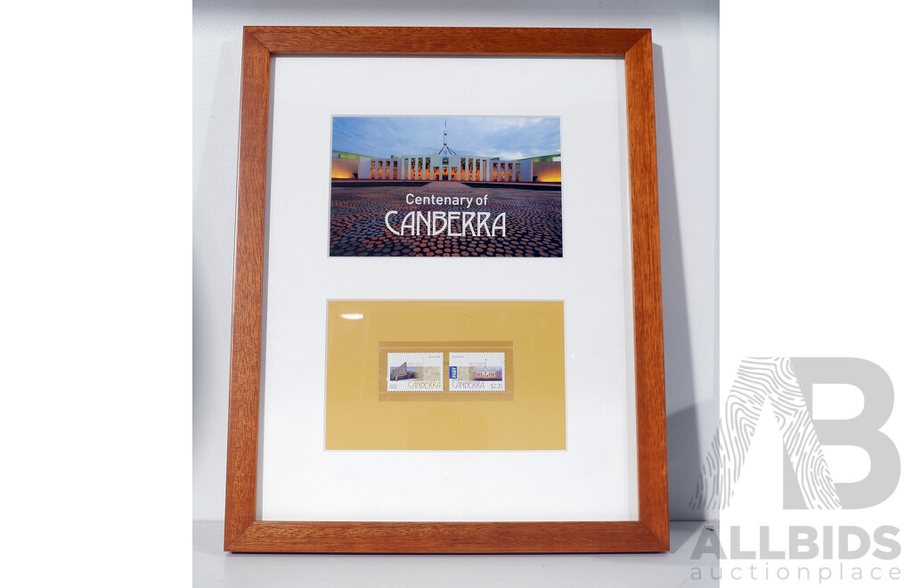 Centenary of Canberra Stamps in Frame
