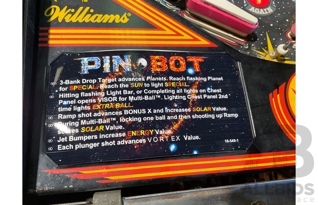 PIN-BOT (Williams) Pinball Machine