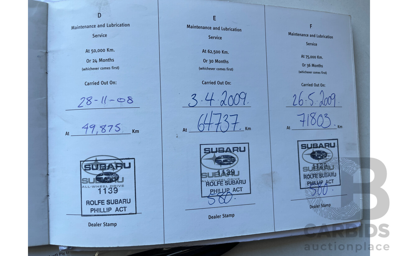 10/2007 Subaru Liberty 2.5i Premium MY07 4d Sedan Grey 2.5L
