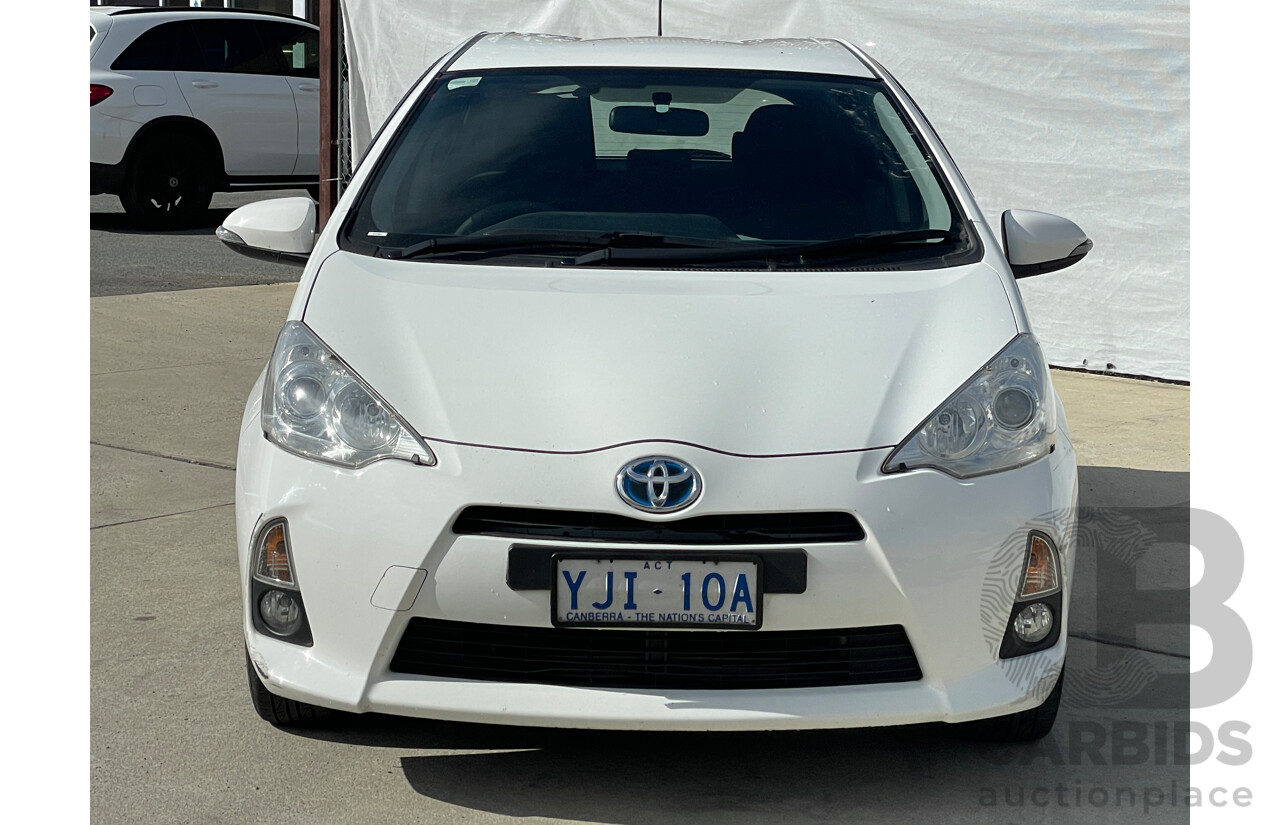 9/2012 Toyota Prius-C Hybrid NHP10R 5d Hatchback White 1.5L