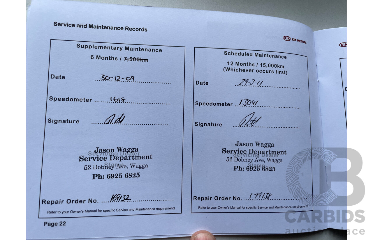 5/2008 Kia Carnival EX VQ 4d Wagon White 2.7L