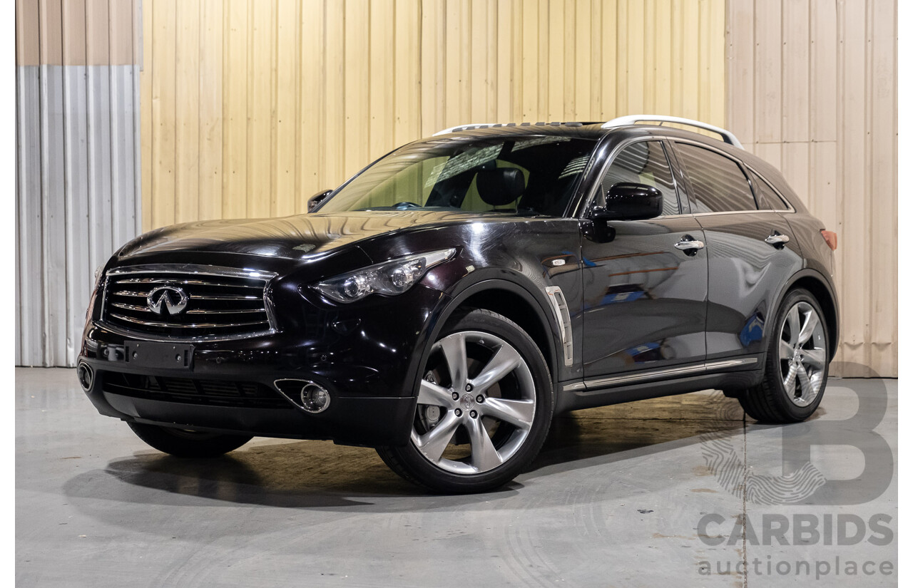 6/2013 Infiniti QX70 3.0d S (AWD) 4d Wagon Metallic Black Turbo Diesel V6 3.0L