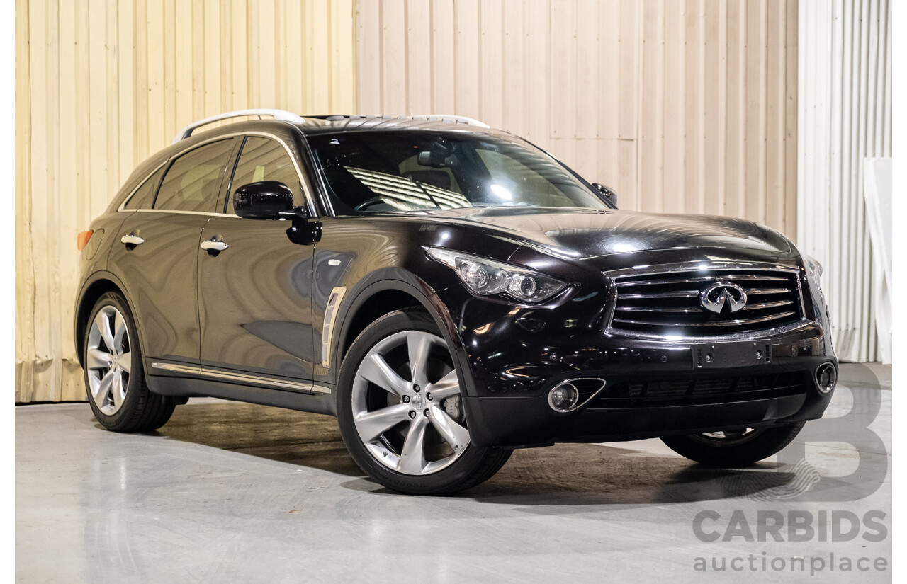6/2013 Infiniti QX70 3.0d S (AWD) 4d Wagon Metallic Black Turbo Diesel V6 3.0L