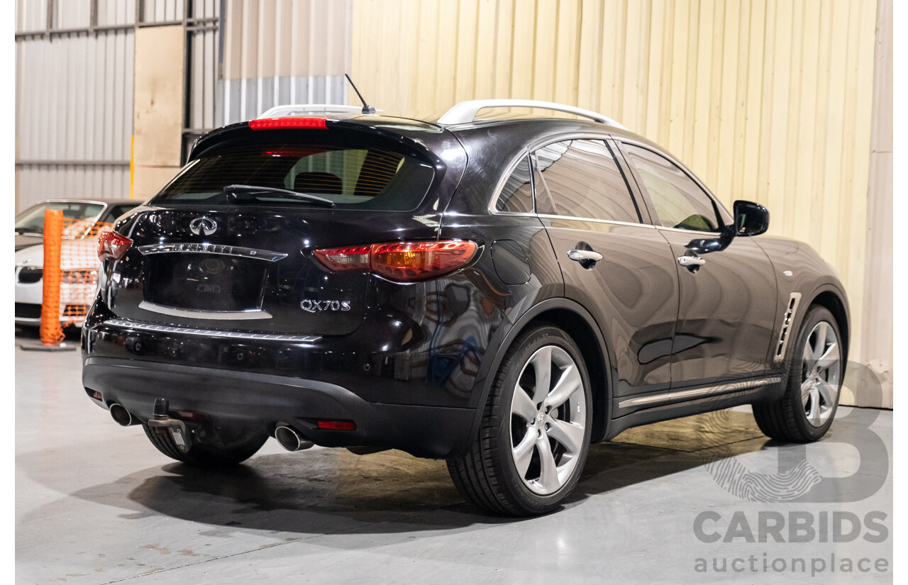 6/2013 Infiniti QX70 3.0d S (AWD) 4d Wagon Metallic Black Turbo Diesel V6 3.0L