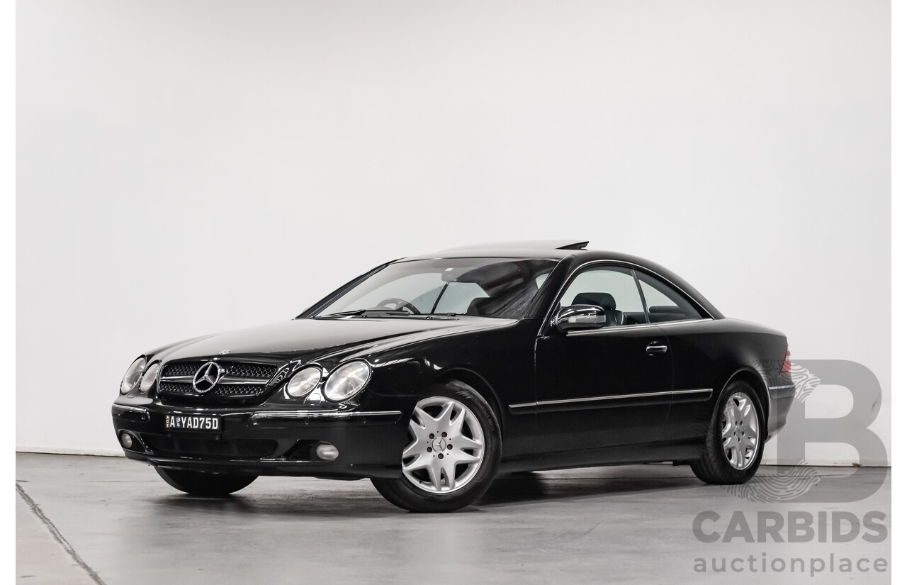 9/2001 Mercedes Benz CL500 W215 2d Coupe Obsidian Black V8 5.0L