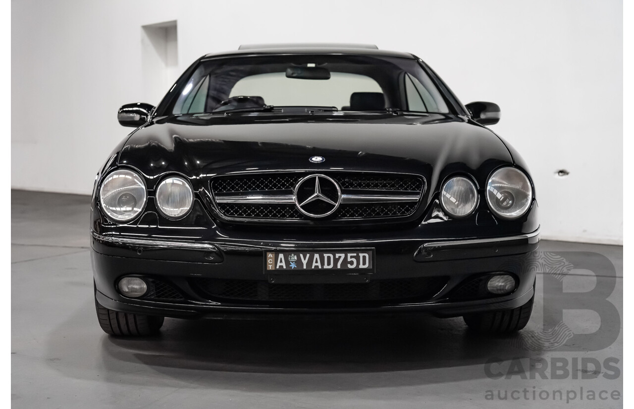 9/2001 Mercedes Benz CL500 W215 2d Coupe Obsidian Black V8 5.0L