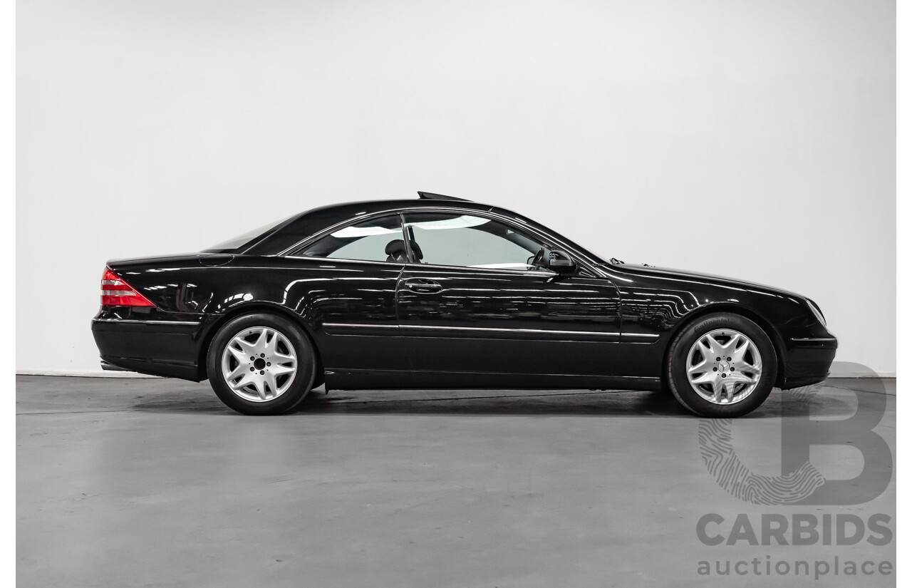 9/2001 Mercedes Benz CL500 W215 2d Coupe Obsidian Black V8 5.0L