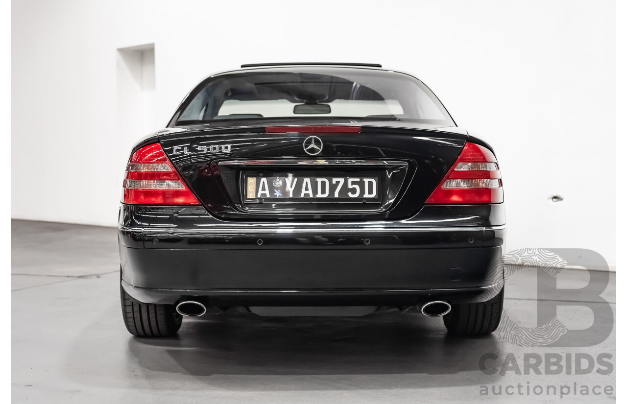 9/2001 Mercedes Benz CL500 W215 2d Coupe Obsidian Black V8 5.0L