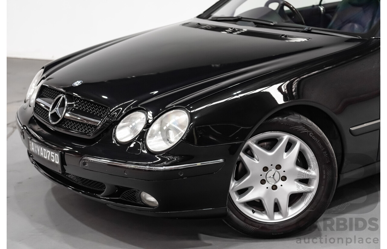 9/2001 Mercedes Benz CL500 W215 2d Coupe Obsidian Black V8 5.0L