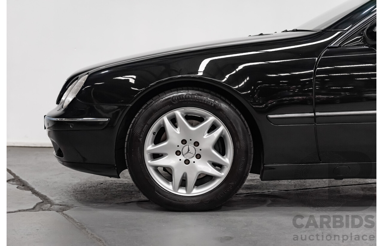 9/2001 Mercedes Benz CL500 W215 2d Coupe Obsidian Black V8 5.0L