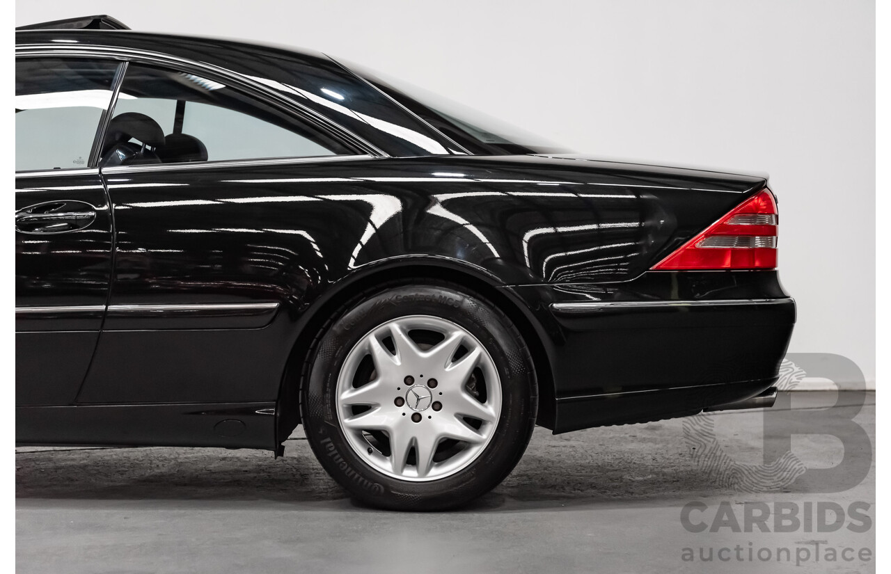 9/2001 Mercedes Benz CL500 W215 2d Coupe Obsidian Black V8 5.0L