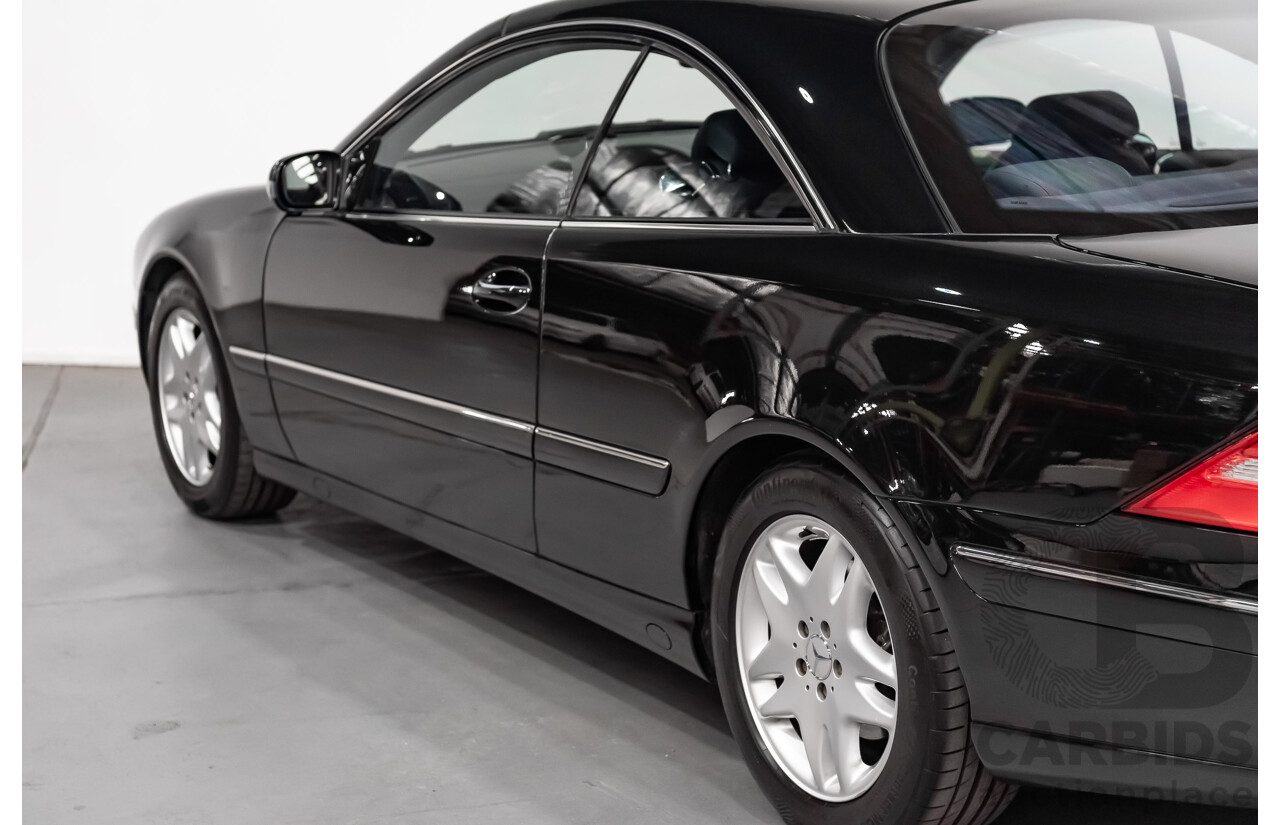 9/2001 Mercedes Benz CL500 W215 2d Coupe Obsidian Black V8 5.0L