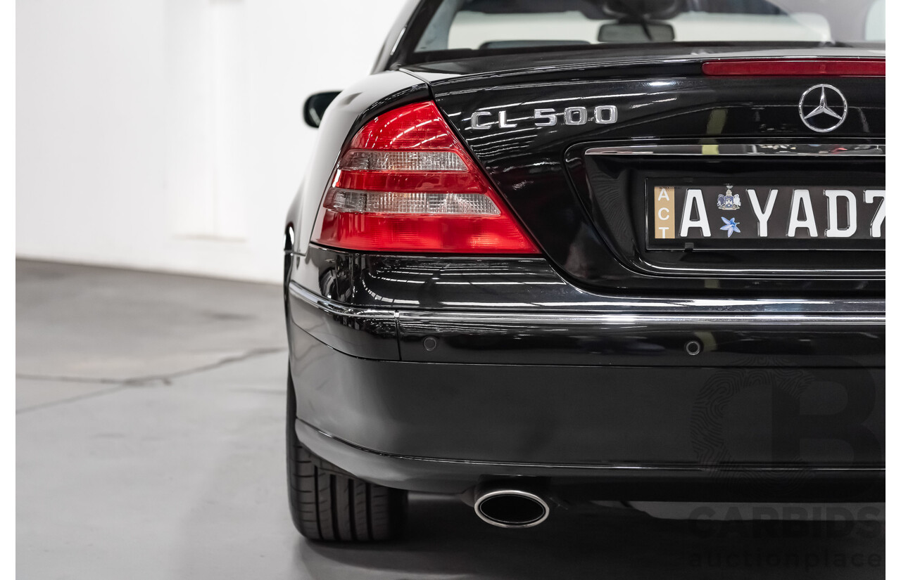 9/2001 Mercedes Benz CL500 W215 2d Coupe Obsidian Black V8 5.0L
