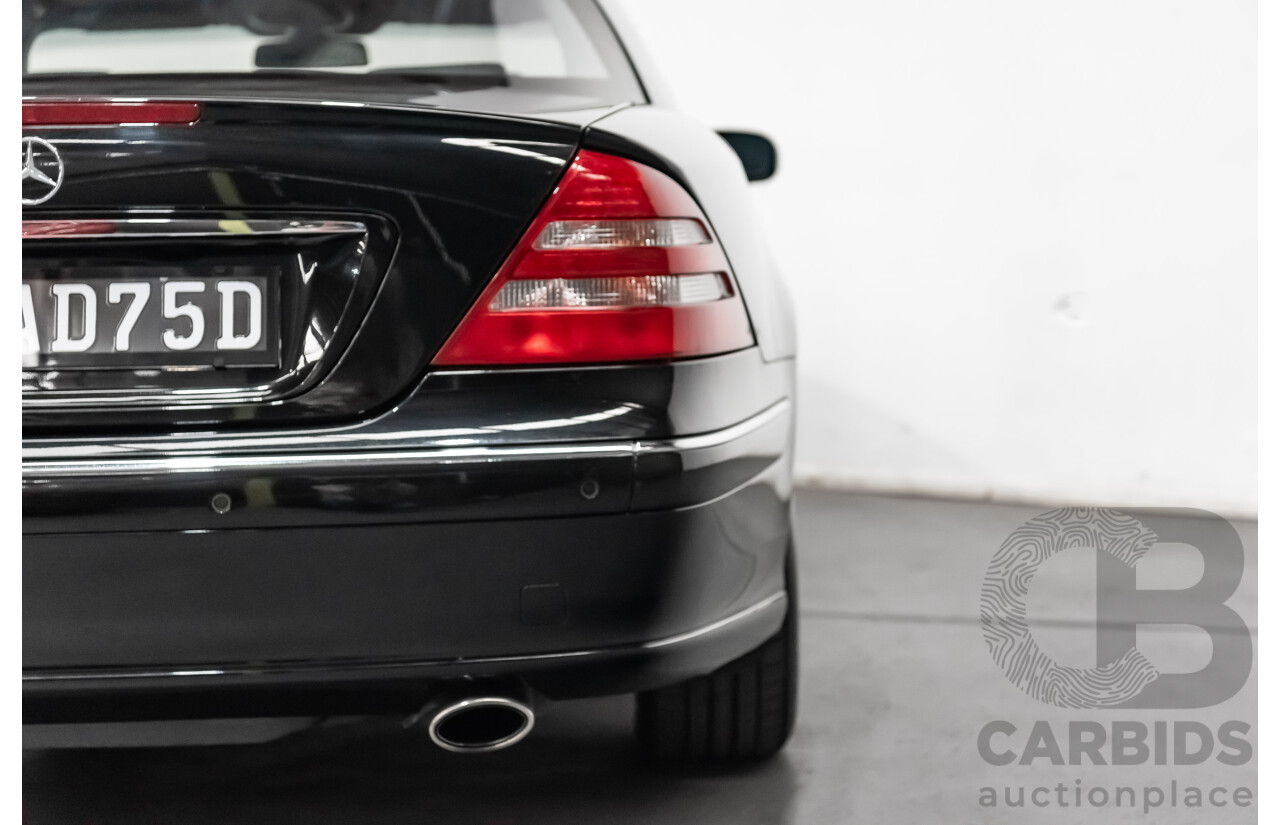 9/2001 Mercedes Benz CL500 W215 2d Coupe Obsidian Black V8 5.0L