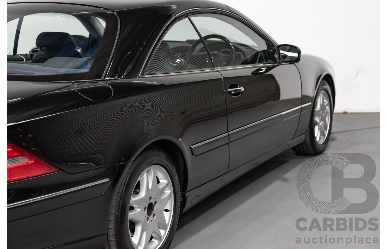 9/2001 Mercedes Benz CL500 W215 2d Coupe Obsidian Black V8 5.0L